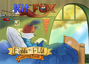 Kit the Fox and the Treasure Hunt Coloring Book