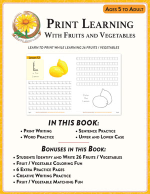Print Learning With Fruits and Vegetables