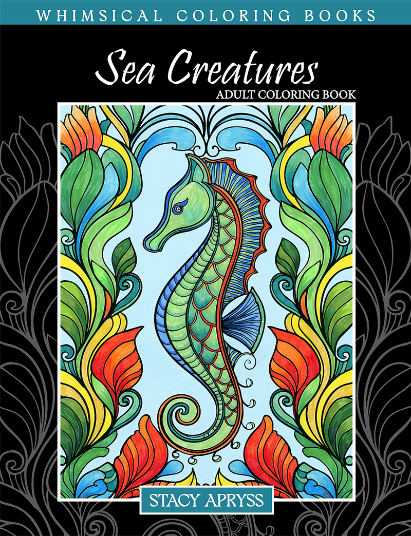 Whimsical Sea Creatures Adult Coloring Book
