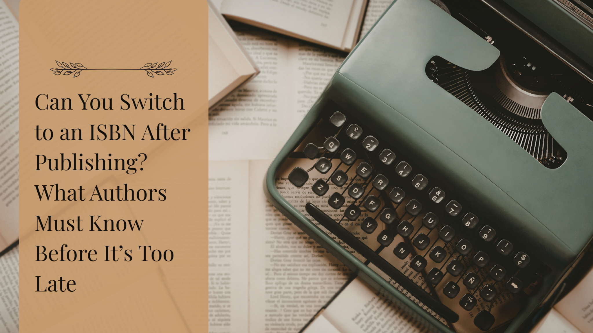 Can You Switch ISBNs After Publishing