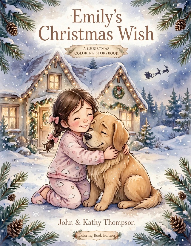 Emily's Christmas Wish: A Faith-Filled Christmas Coloring Book About Prayer, Miracles, and a Little Dog Named Max
